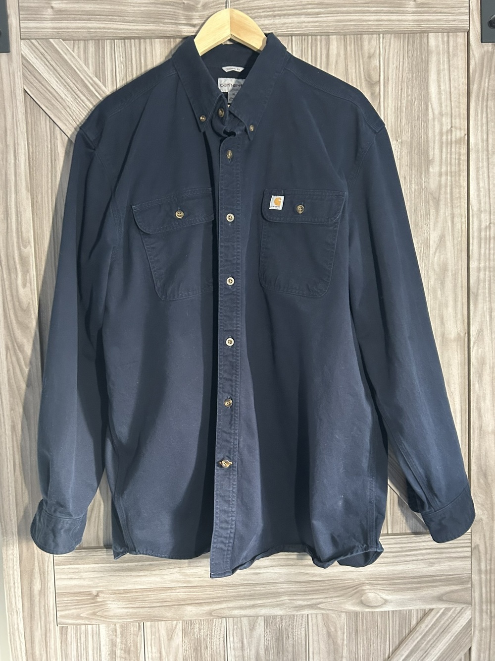 Carhartt FR Flame Resistant Twill Long Sleeve Button Down Work Shirt XL Regular